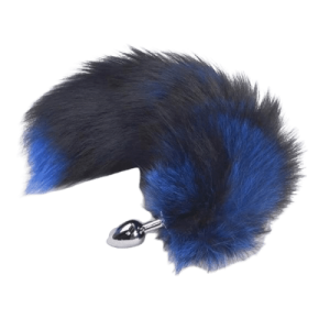 Anal Plug Fox Tail Bluish Black