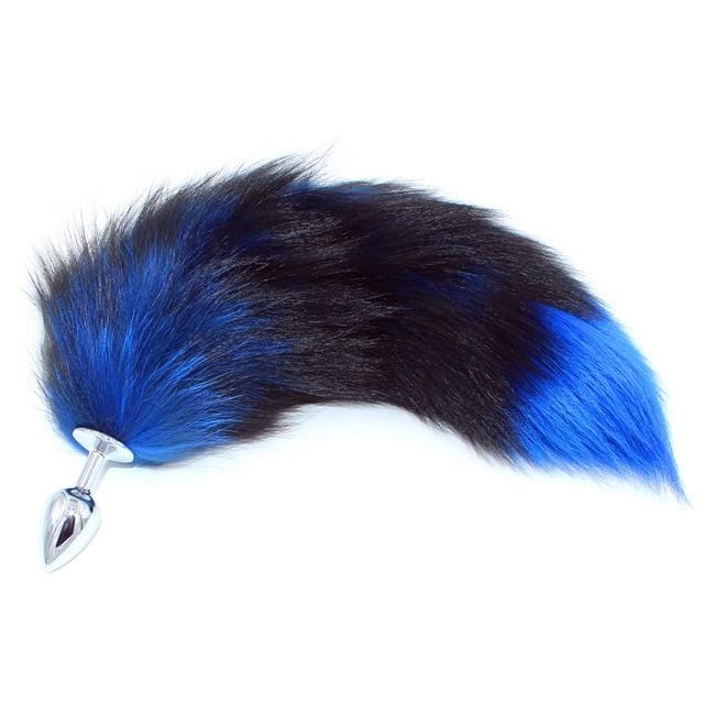 Cat Tail Anal Plug Bright Blue