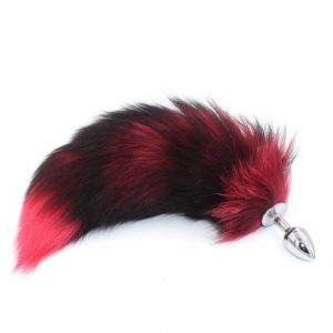 Cat Tail Anal Plug Bright Red