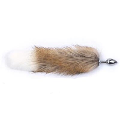 Cat Tail Anal Plug Brown And White