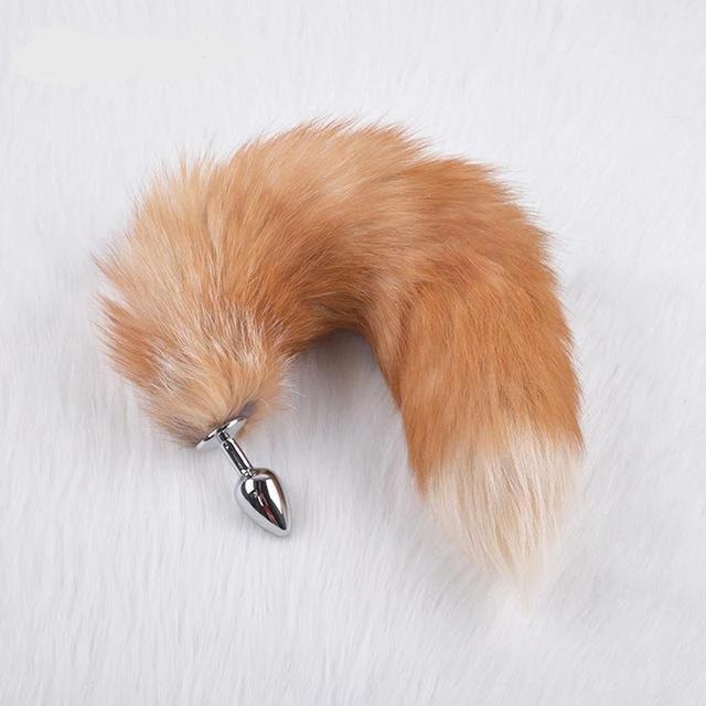 Cat Tail Anal Plug Dark Red Hair Luxury Version