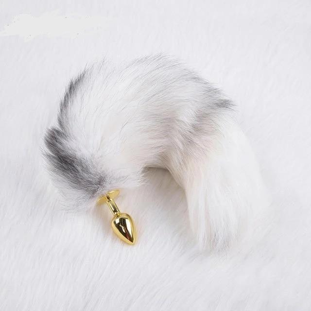 Cat Tail Anal Plug Grey Luxury Version