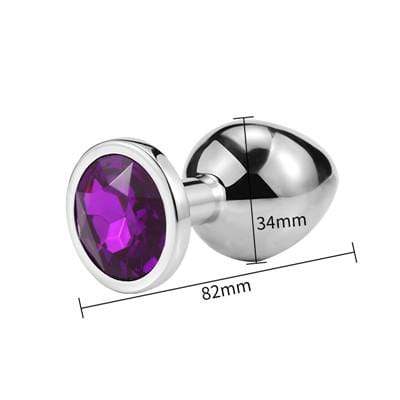 Metal Anal Plug Violet Diamond