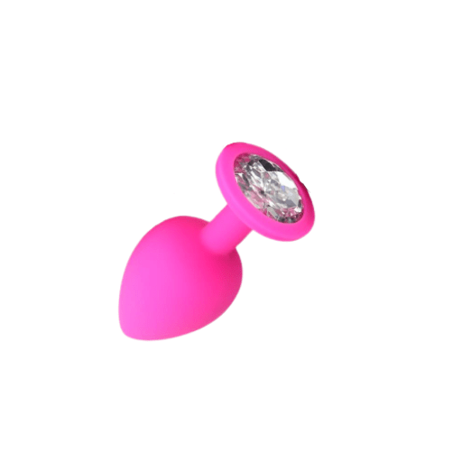 Silicone Anal Plug Pink Diamond