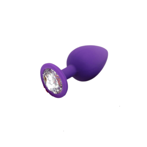Silicone Anal Plug Violet Diamond